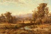 Louis Buvelot Macedon Ranges oil painting on canvas